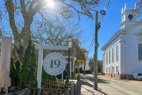 Sign for 19 Raw Oyster Bar and Prime Steakhouse