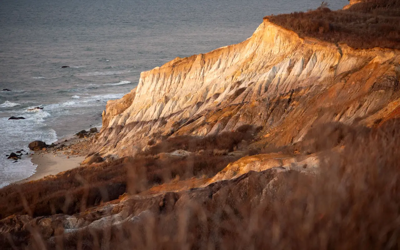 The red clay cliffs at Aquinnah on Martha’s Vineyard
