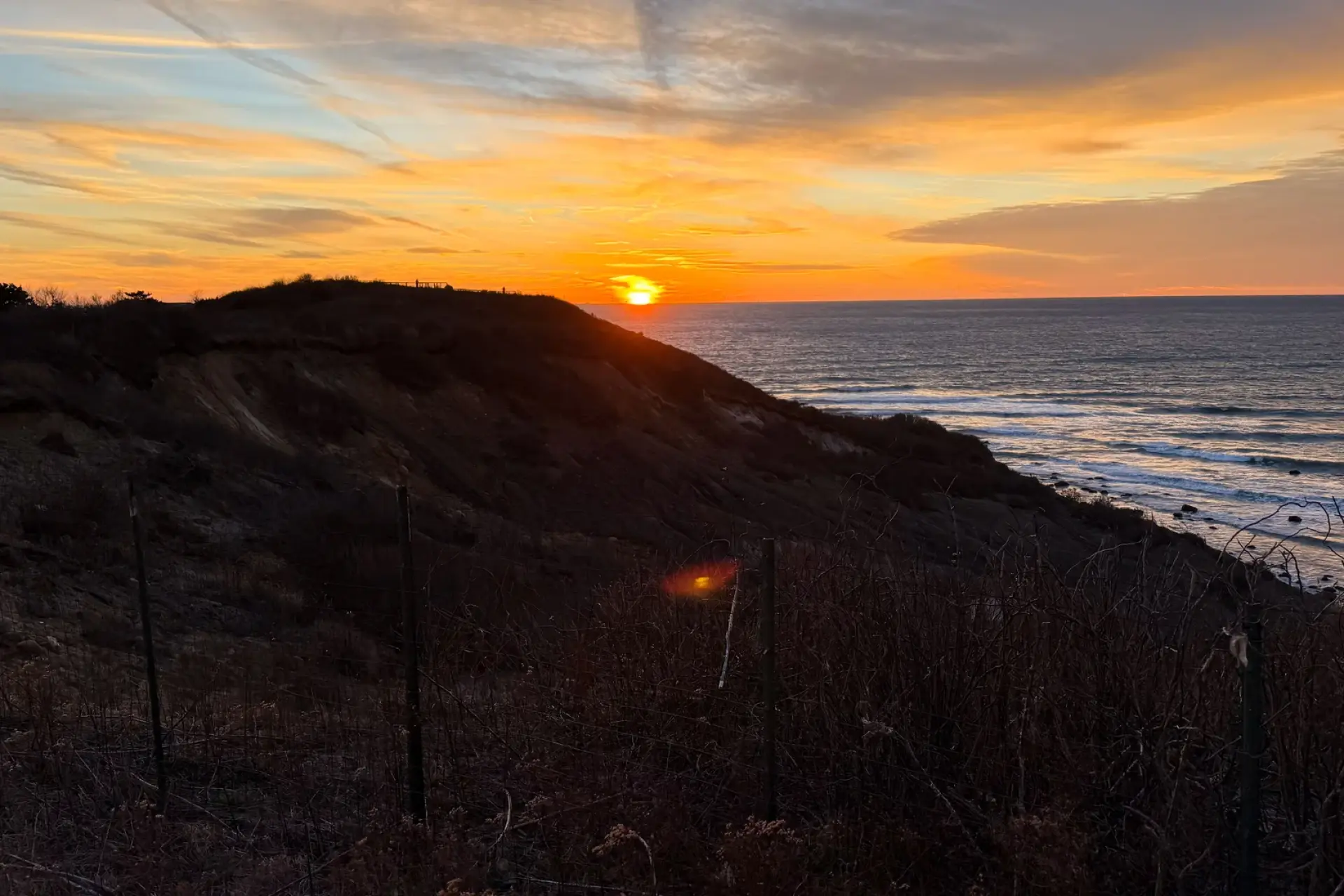 Sunset over the Gay Head Cliffs in Aquinnah, Martha's Vineyard