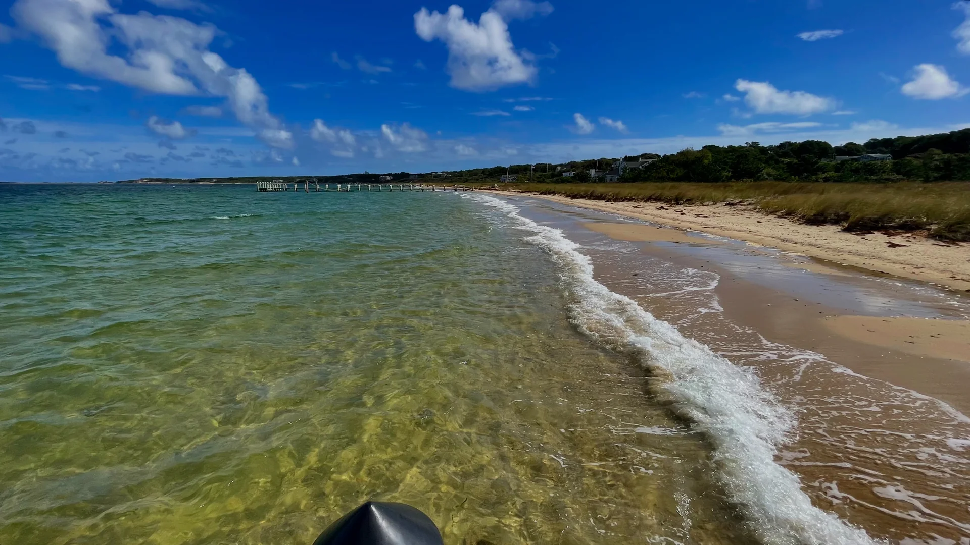 Winter beach scene on Martha's Vineyard