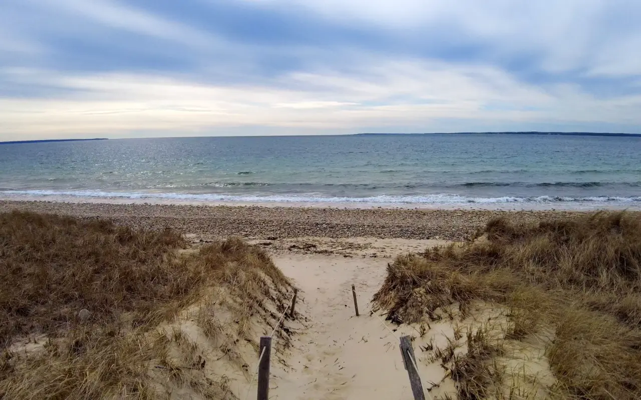 The beach at Cedar Tree Neck on Martha’s Vineyard