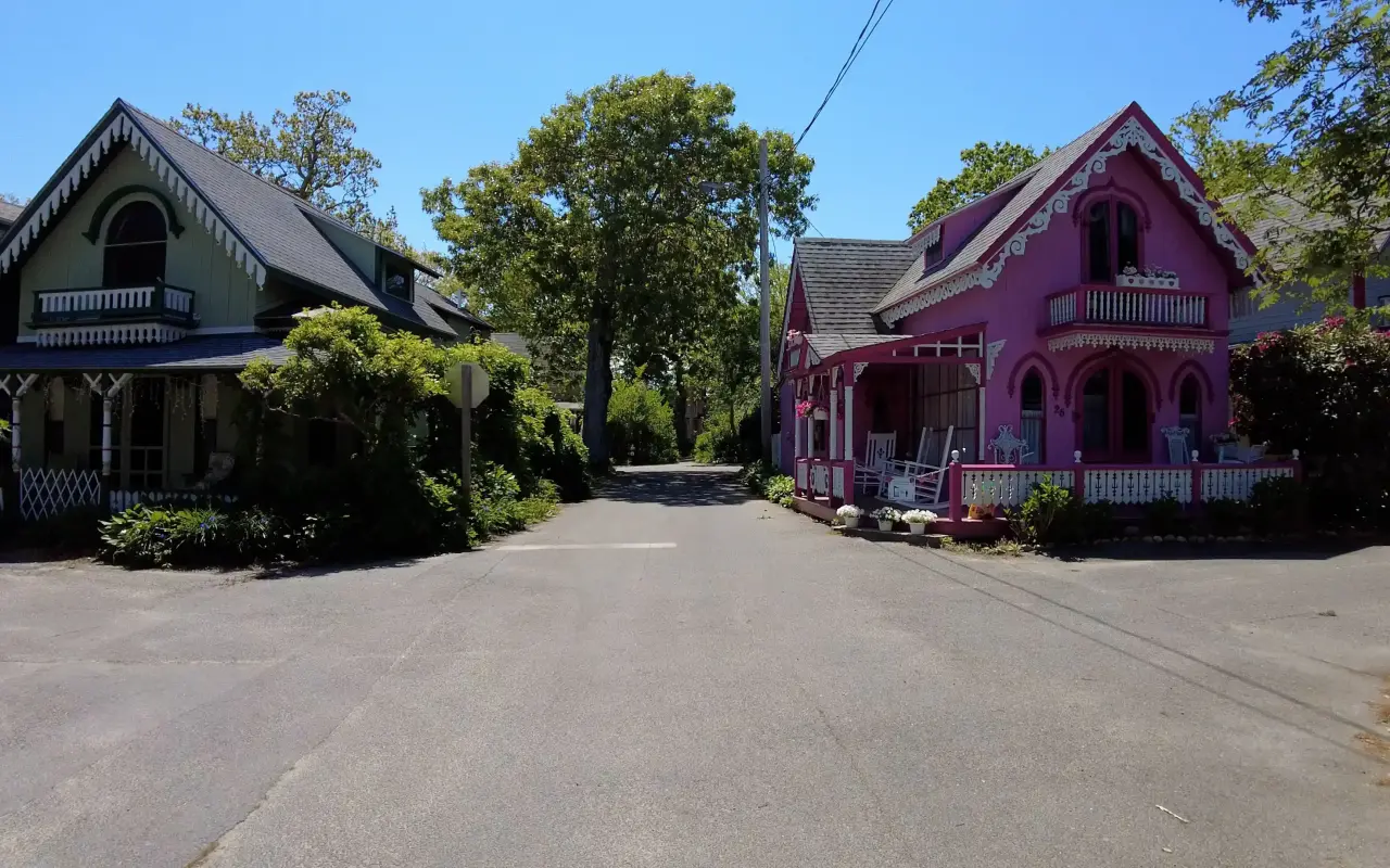 Gingerbread cottages in the Oak Bluffs Camp Ground