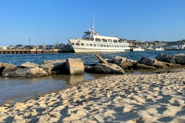 The Island Queen tied up in Oak Bluffs