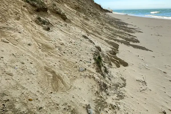 Wind-carved dunes at South Beach