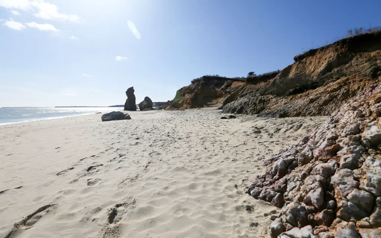 The clay bluffs at Lucy Vincent Beach in Chilmark on Martha’s Vineyard