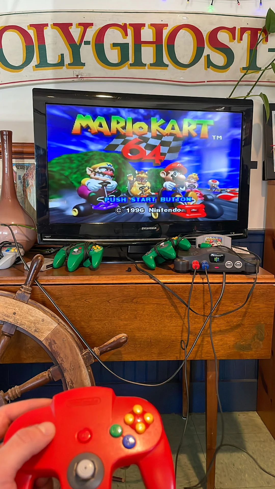 Mario Kart at Game Room in Oak Bluffs