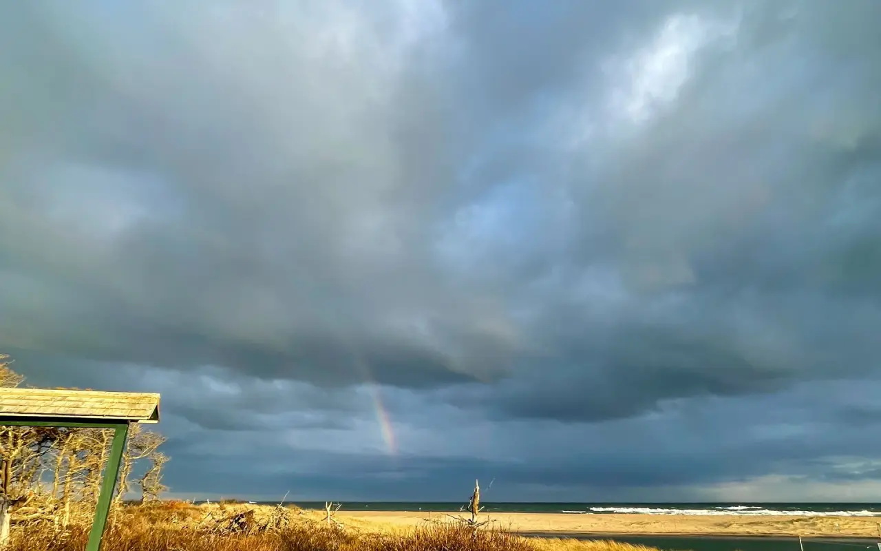 A rainbow over Martha’s Vineyard after rain