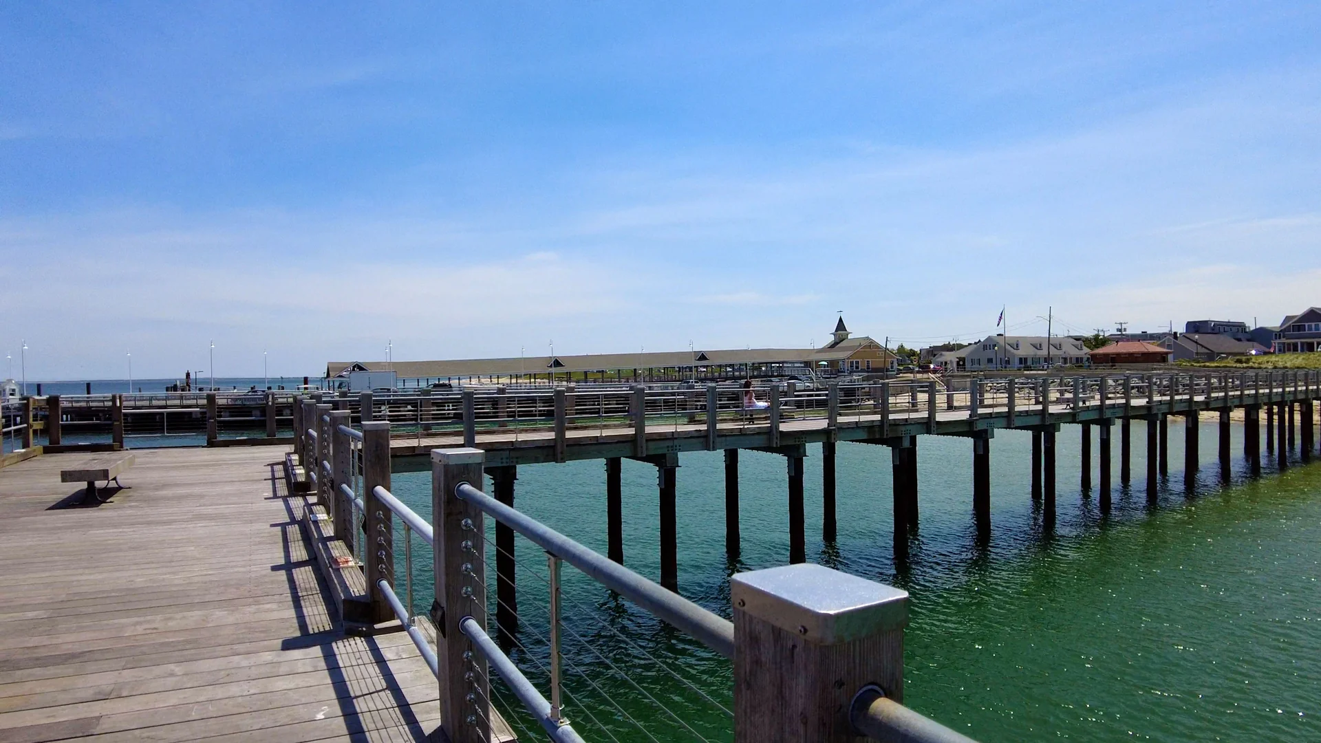 Oak Bluffs pier on a summer day