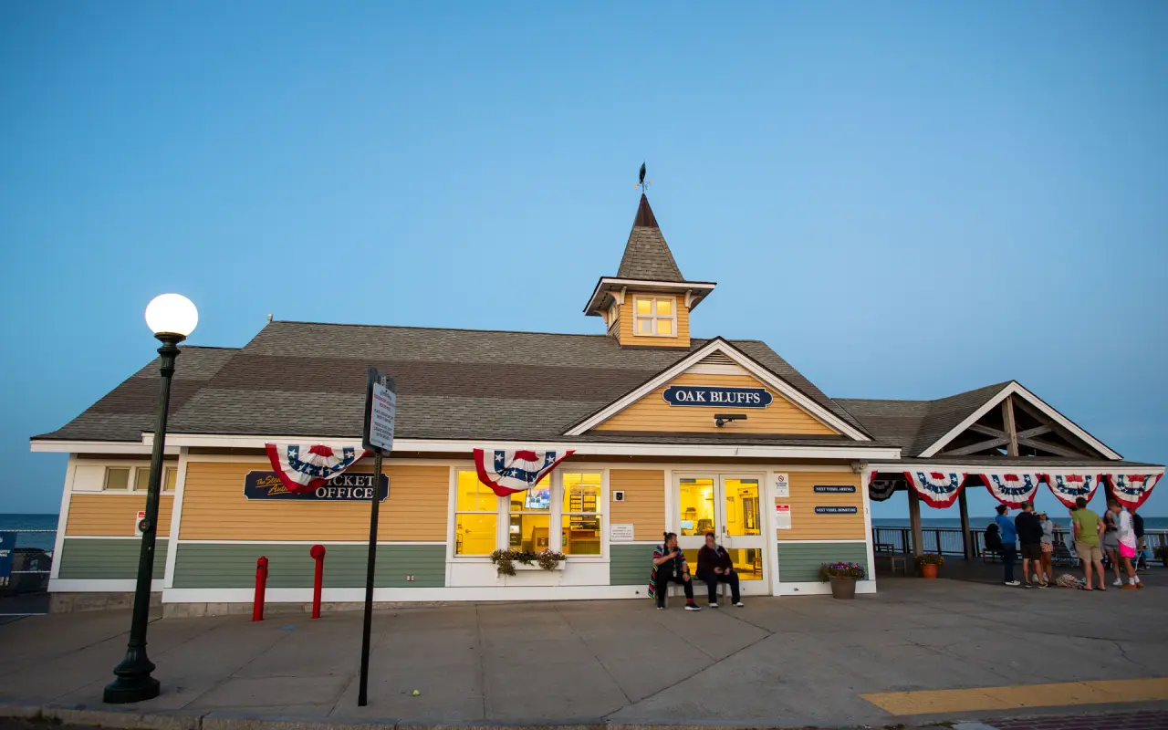 Steamship Authority ticket office in Oak Bluffs on Martha's Vineyard