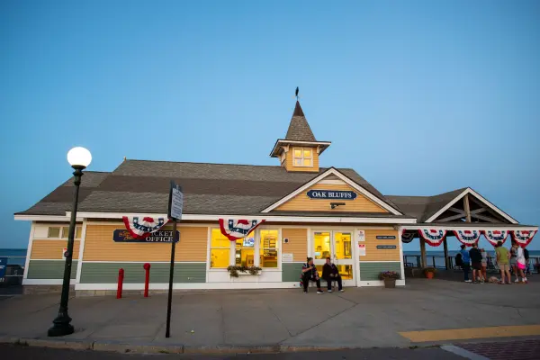 Steamship Authority ticket office at the Oak Bluffs ferry wharf