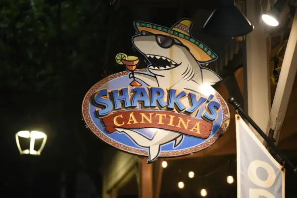 Sharky's Cantina sign on Circuit Avenue
