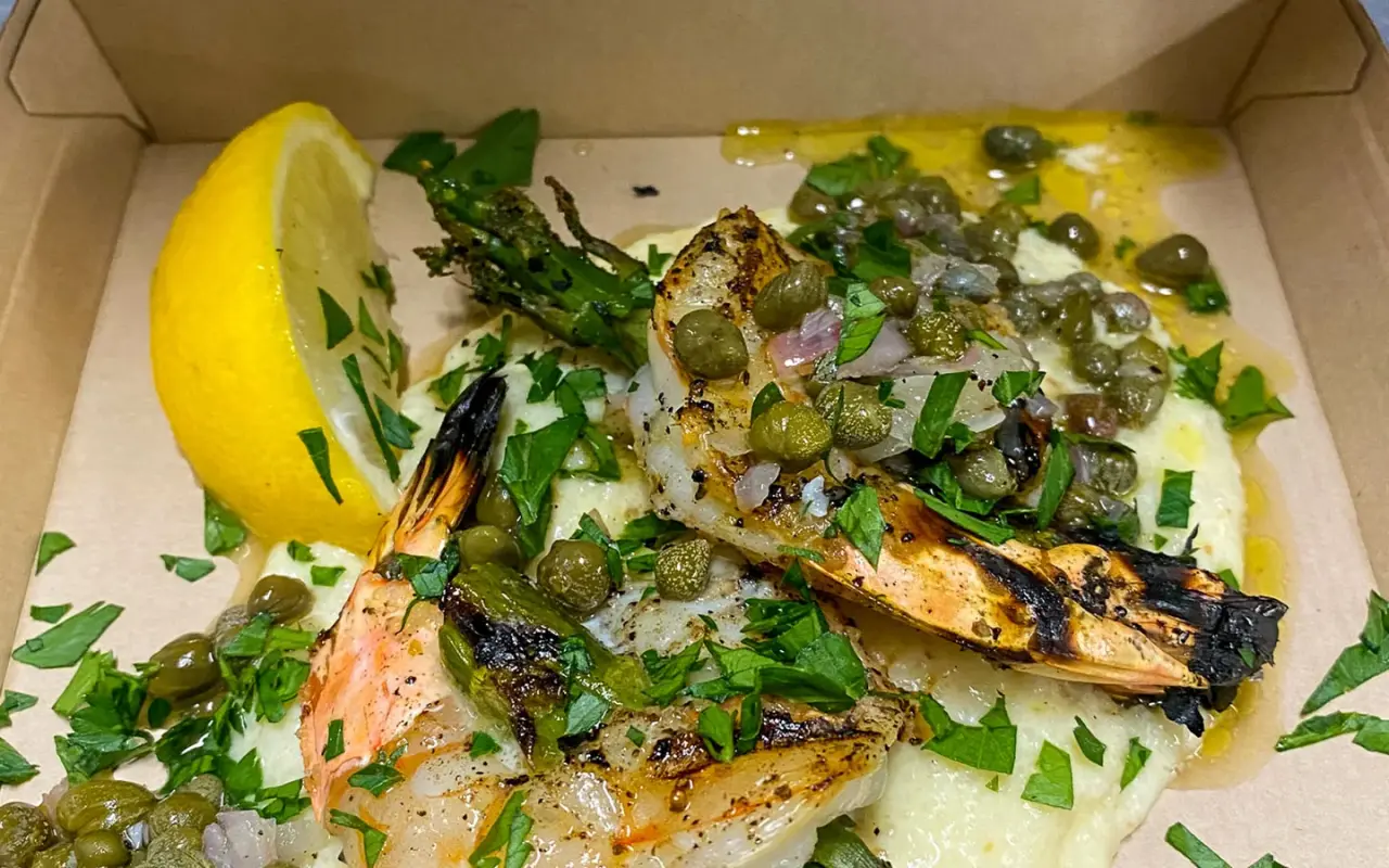 Fresh shrimp dish on Martha's Vineyard