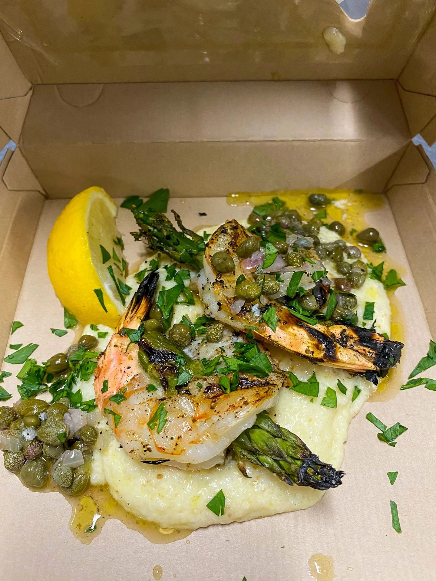Fresh shrimp dish on Martha's Vineyard