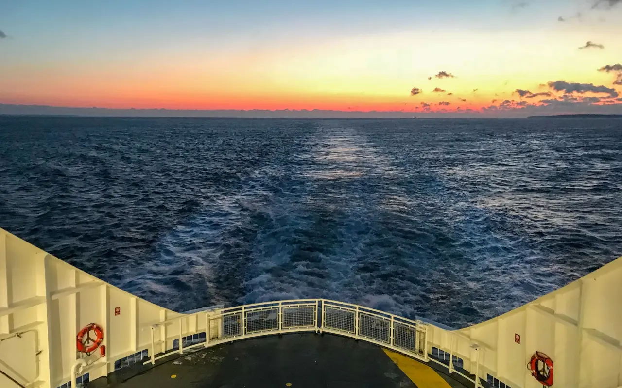 The early morning ferry from Martha’s Vineyard