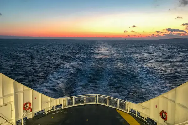 Sunrise from the first Steamship Authority boat
