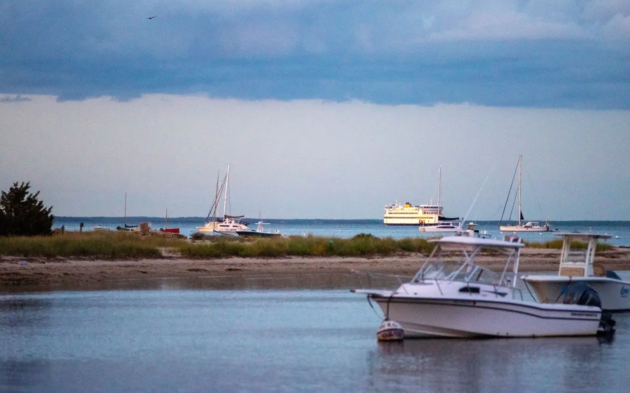 The town pier and harbor at Vineyard Haven on Martha’s Vineyard
