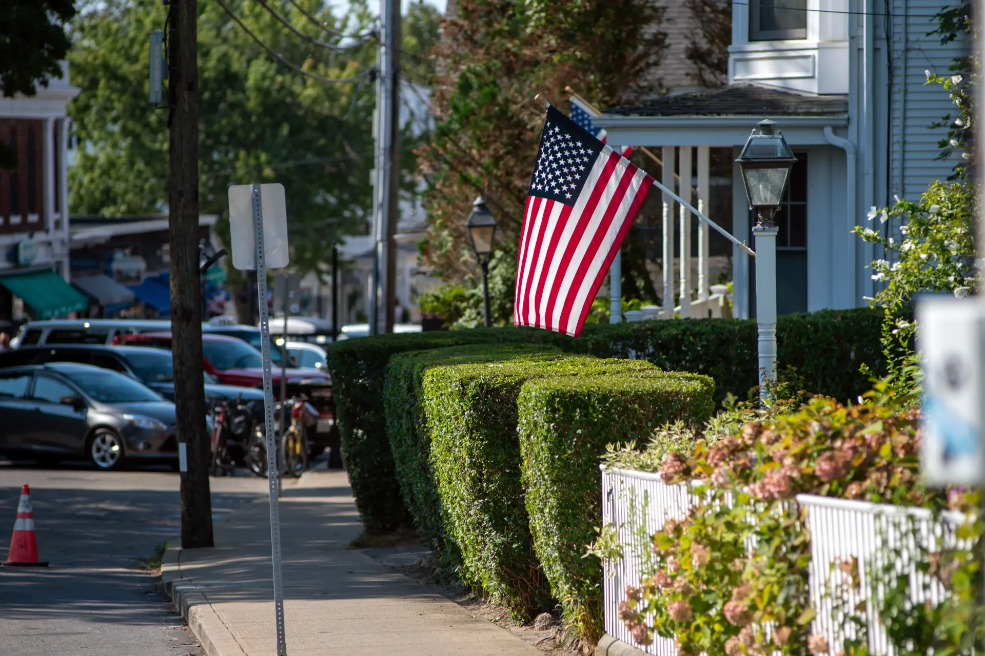Bicycle Ride Vineyard Haven Franklin Street and Main Street