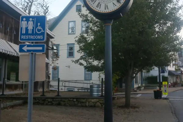 The street clock on Main Street