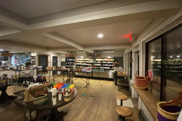 Waterside Market on Main Street, café and provisions under one roof.