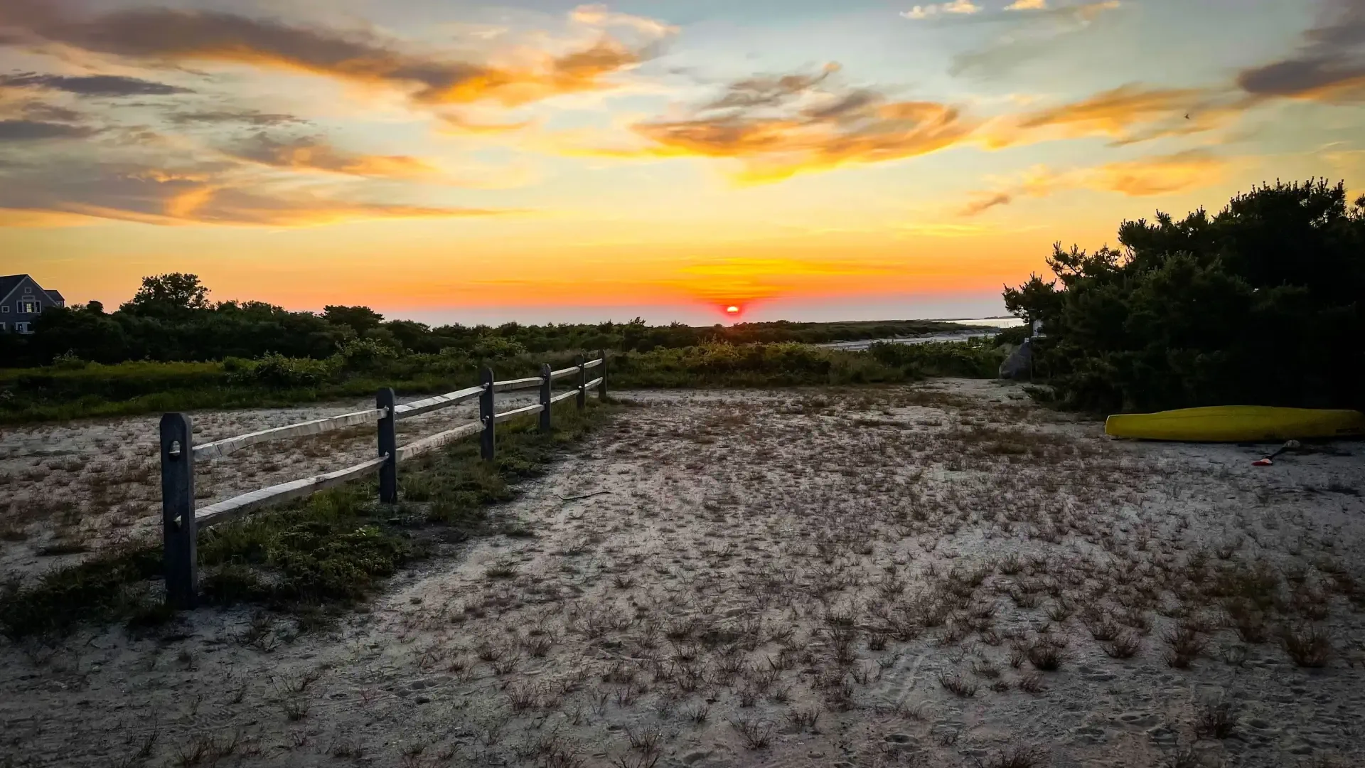 Sunset over the water at West Chop, Vineyard Haven
