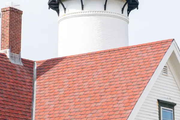 West Chop Light over the keeper's red roof.