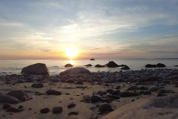 Evening light on the West Tisbury shore