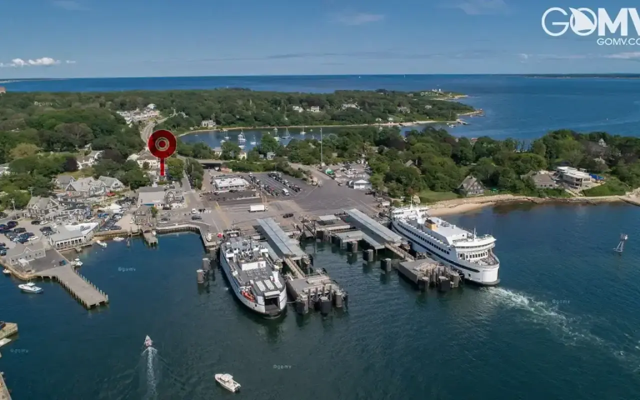 The Woods Hole ferry dock on Cape Cod