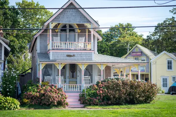 An 1868 gingerbread cottage in the Campground