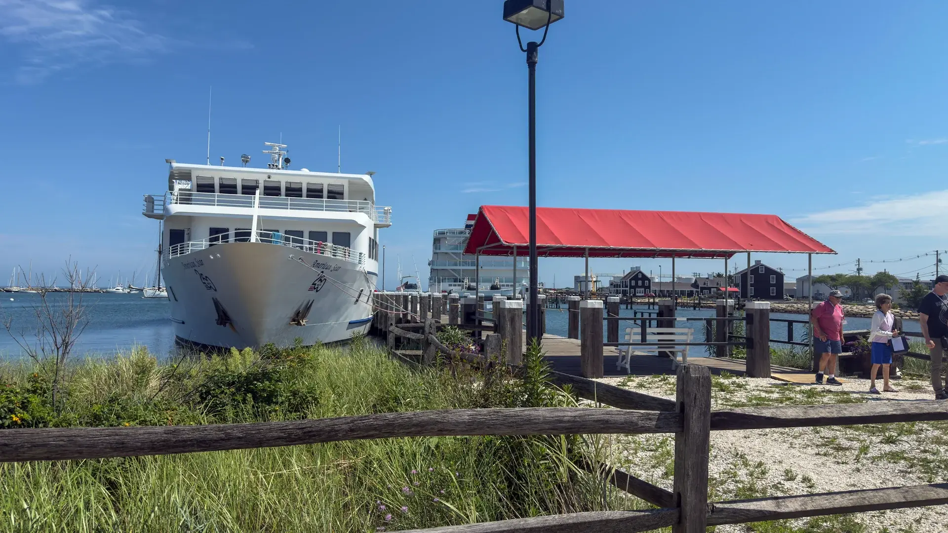 Bow of the American Star at the Vineyard Haven pier