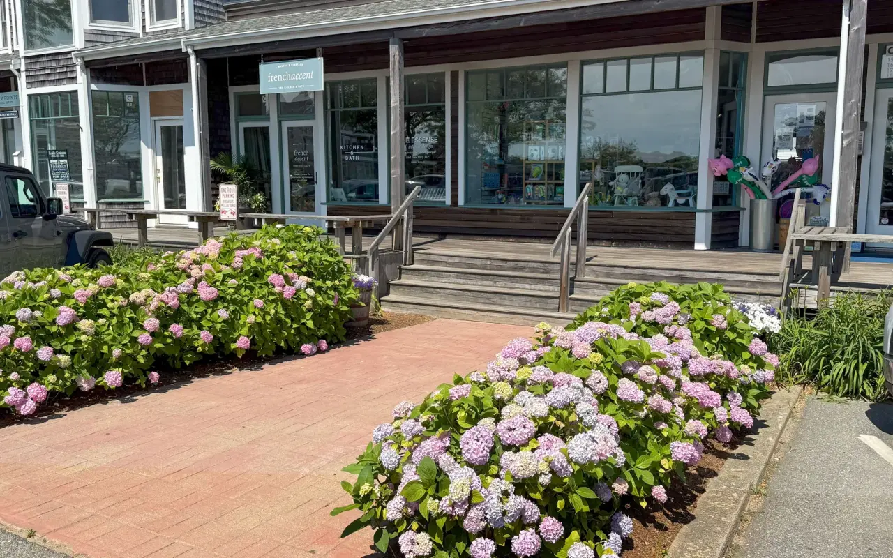 Shops on Beach Road in Vineyard Haven on Martha's Vineyard
