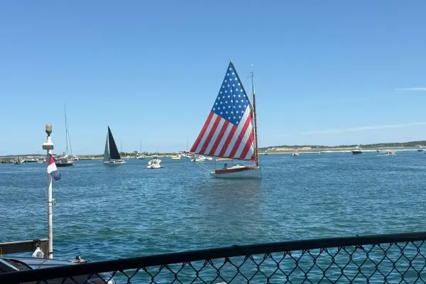 Catboat charter in Edgartown Harbor