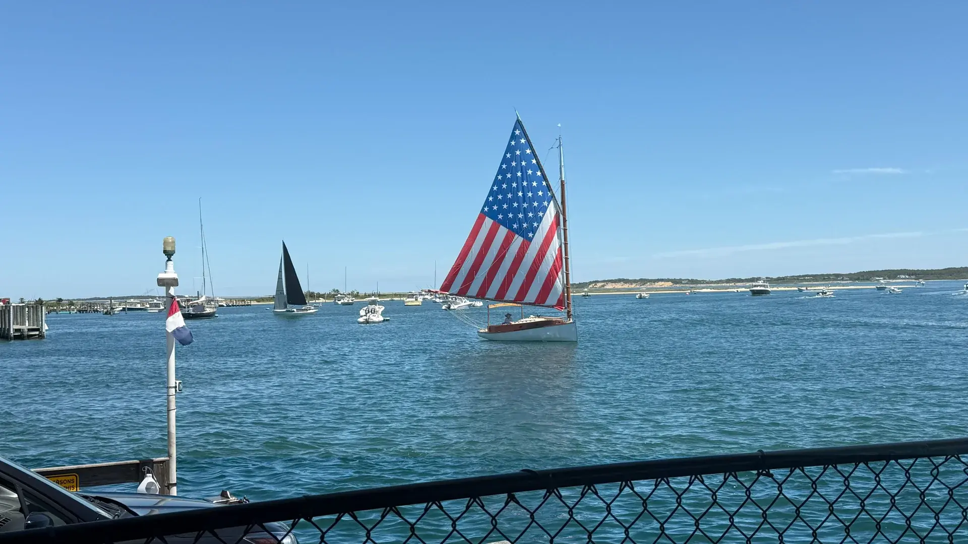Catboat charter in Edgartown Harbor