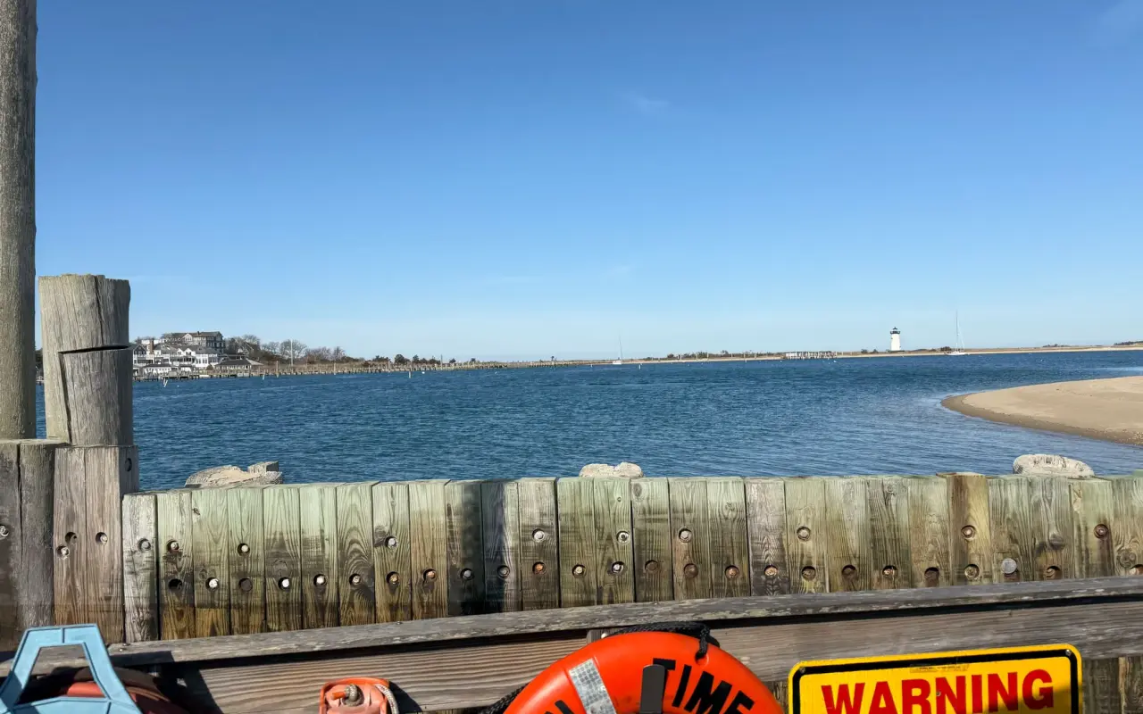 View of Edgartown Lighthouse from the Chappy Ferry