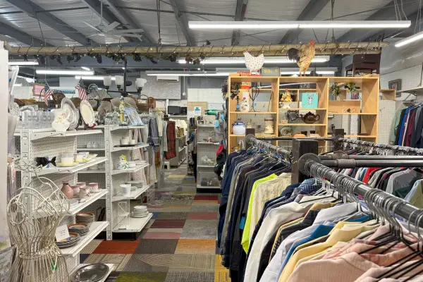 Inside Chicken Alley Thrift Shop