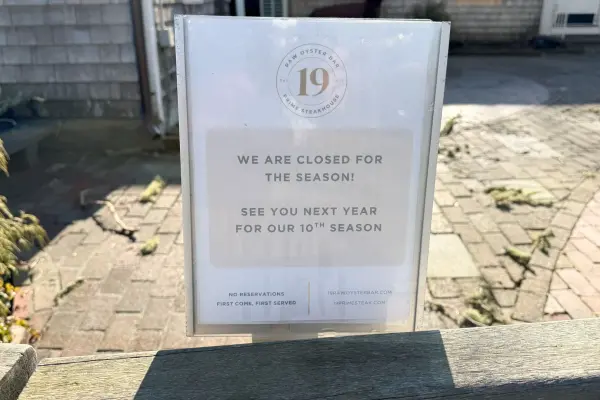 19 Raw restaurant in Edgartown closed for the season