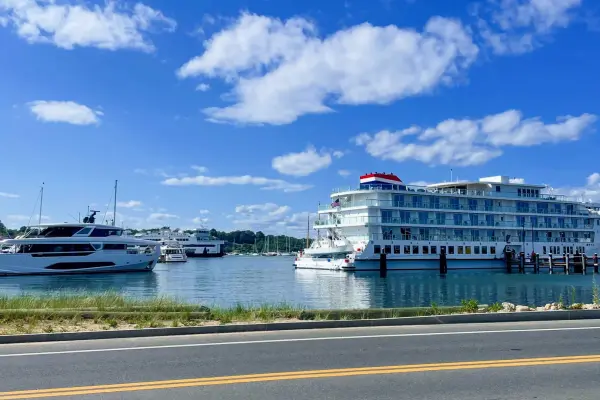 American Cruise Lines ship in Vineyard Haven Harbor