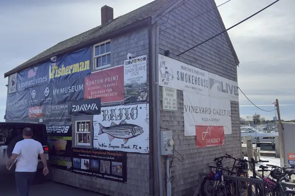 Sponsor banners on Derby headquarters
