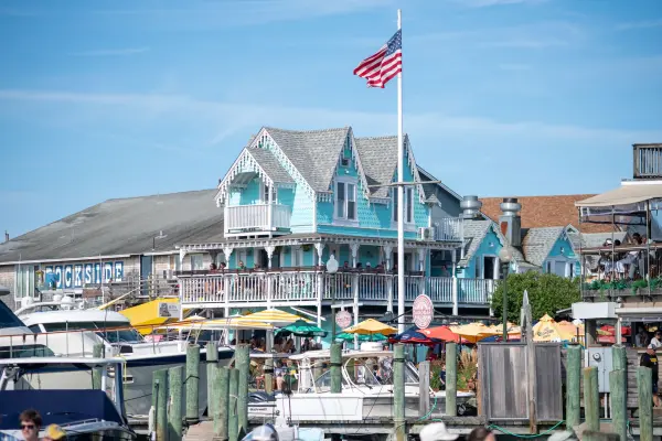 Dockside and the Sand Bar along the harbor