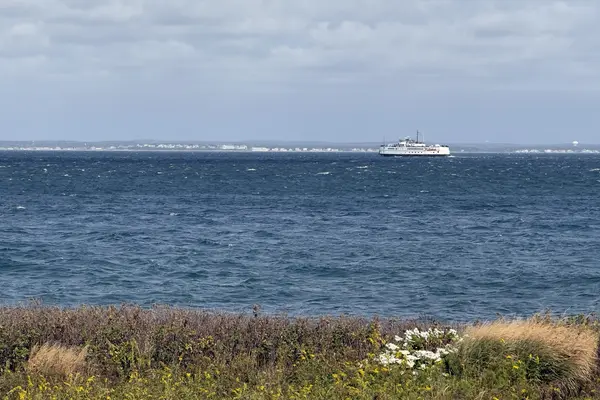 A ferry on Vineyard Sound, seen from East Chop