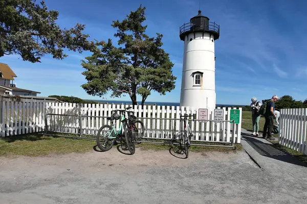 Bikes at the East Chop Lighthouse fence