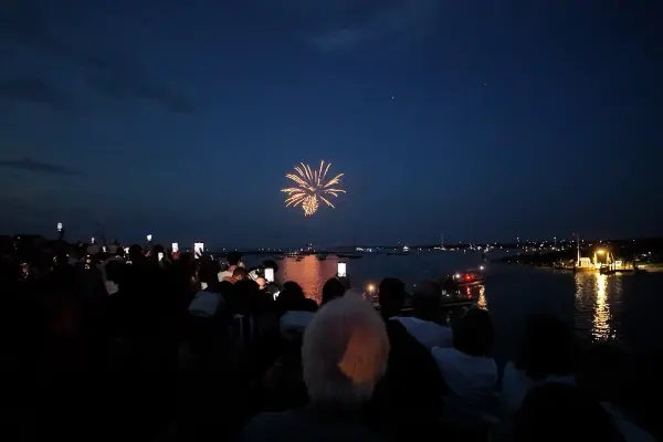 Watching the 2026 fireworks from the waterfront