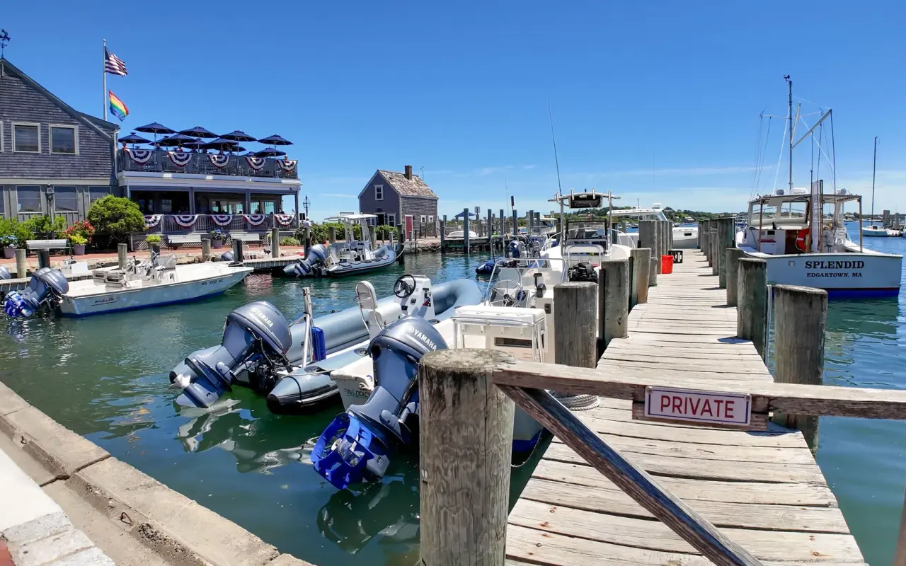 Edgartown harbor on Martha's Vineyard, the real Amity Island from Jaws