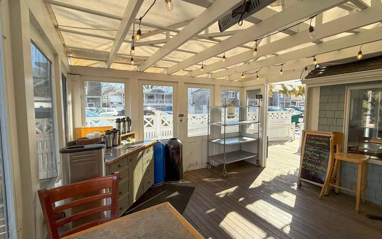 Espresso Love cafe storefront in Edgartown, Martha's Vineyard