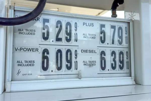 Island gas prices, August 2026: regular at 5.29.