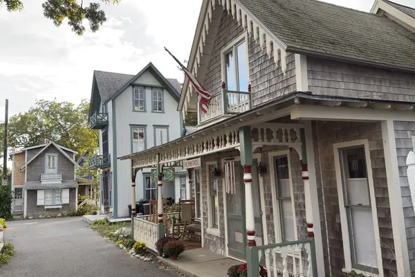 Hermitage, a gray-shingled cottage on a Campground lane