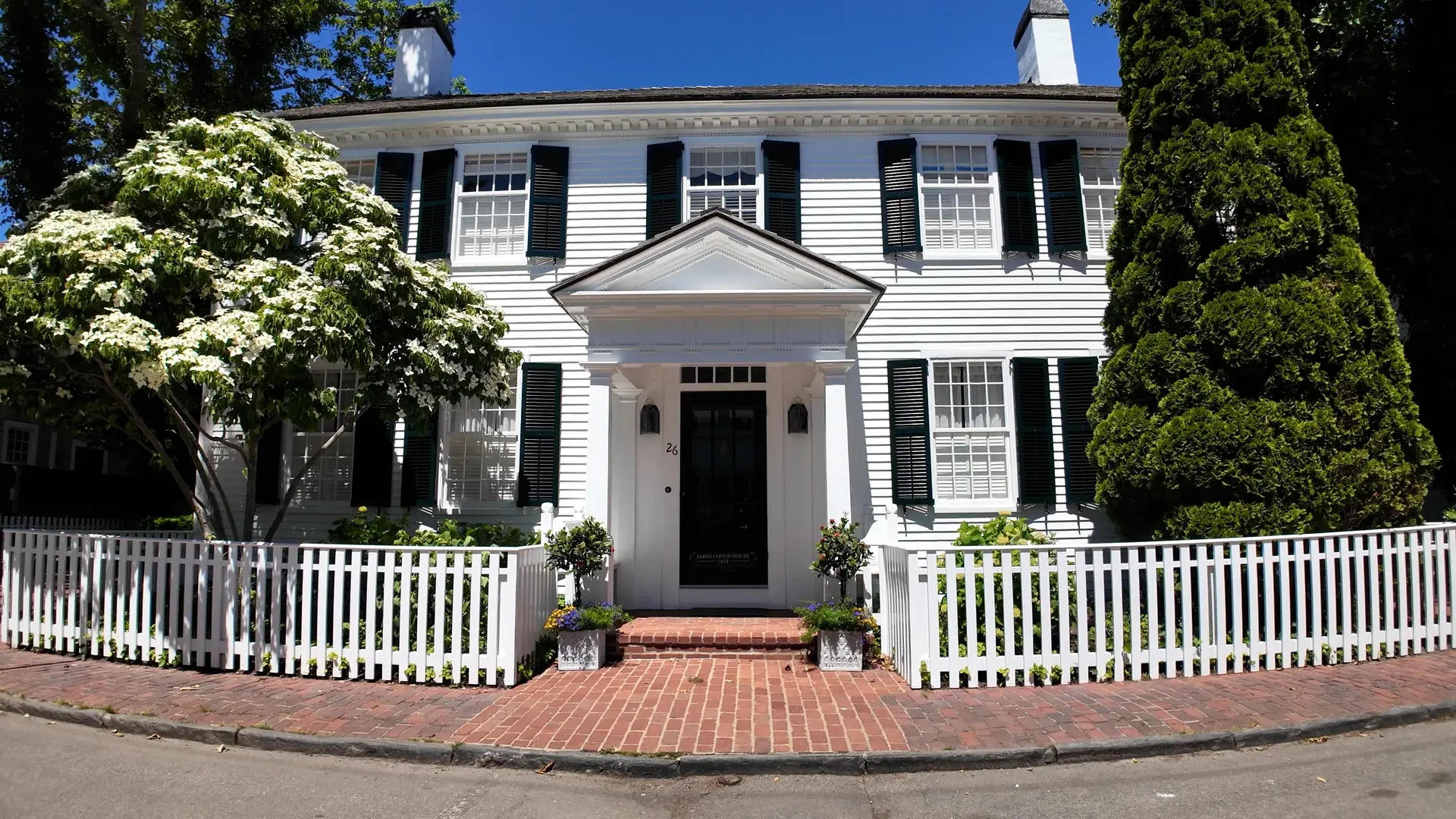 Classic white captain's house, Edgartown