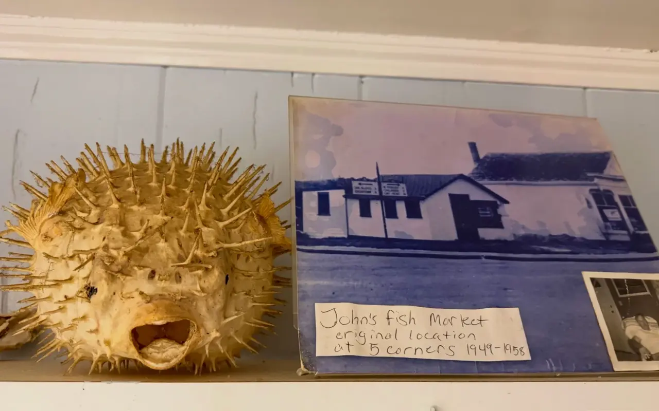 John's Fish Market storefront in Vineyard Haven