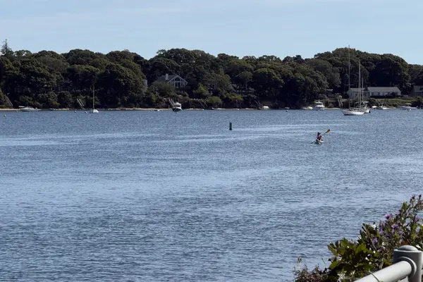 A kayaker on Lagoon Pond
