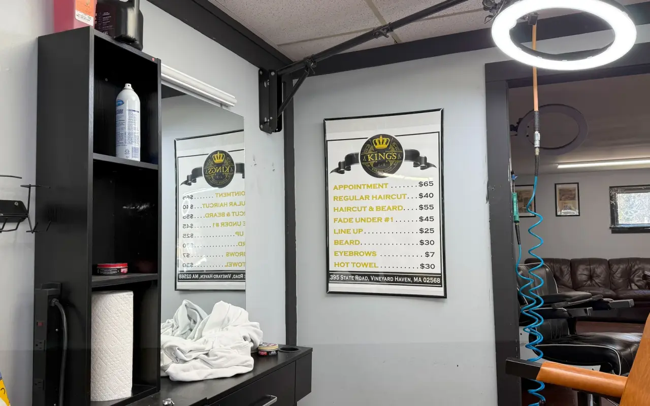 King's Barber Shop in Vineyard Haven, Martha's Vineyard