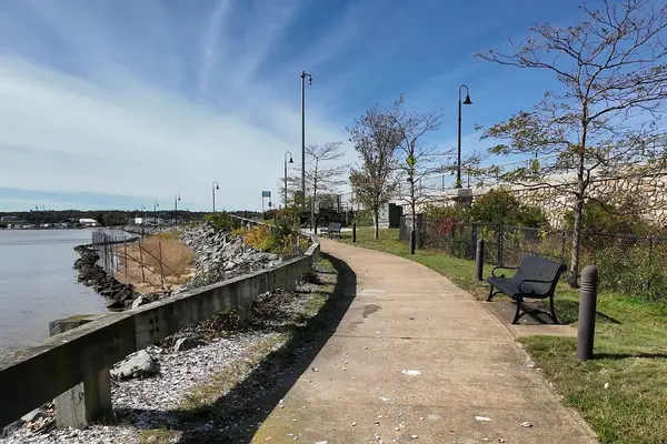 The shore walk below the drawbridge